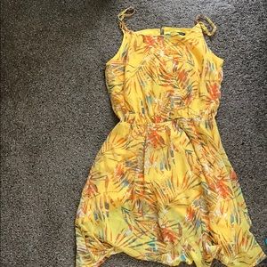 Yellow palm print dress